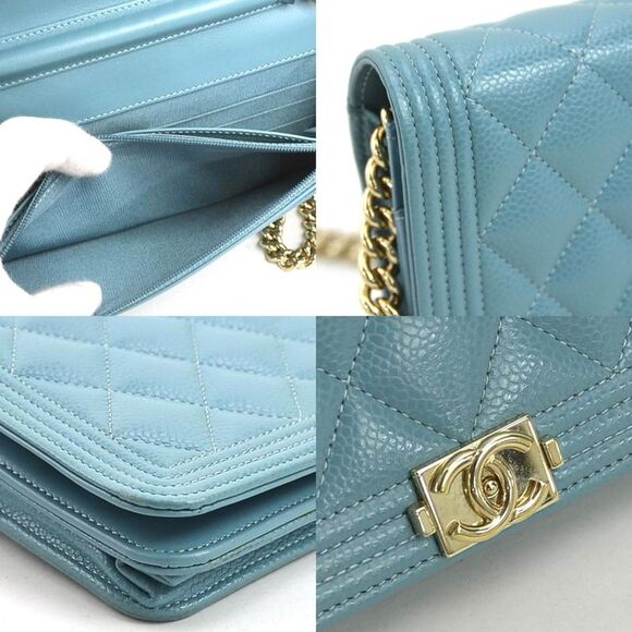 Chanel Boy Gold Leather Wallet  (Pre-Owned) - Picture 3 of 5